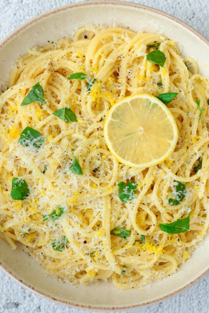 Easy Lemon Spaghetti with Basil