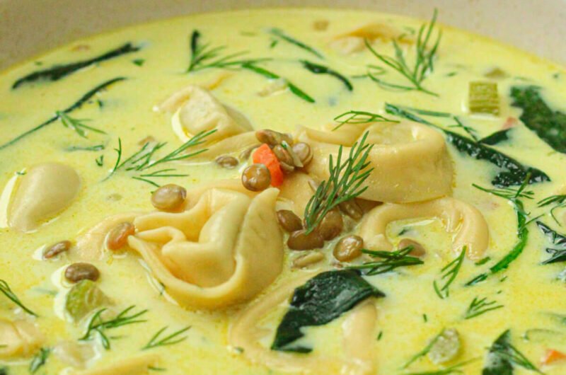 Dill and Lentil Tortellini Soup