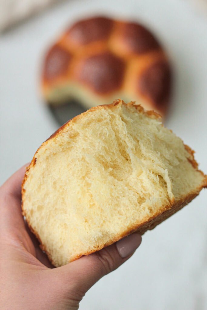 Soft and pillowy Portuguese sweet bread