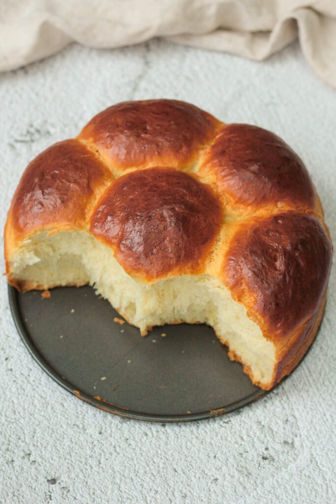 Soft and pillowy Portuguese sweet bread