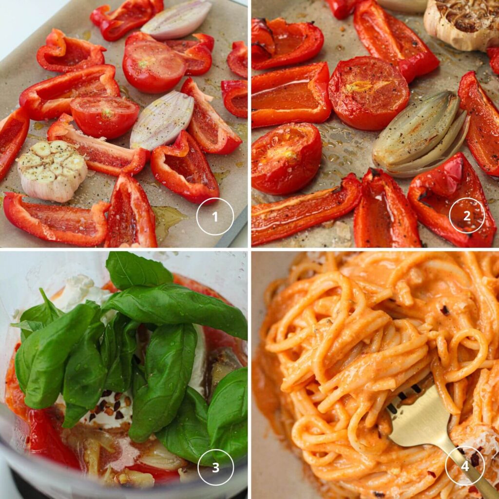 creamy roasted red bell pepper pasta