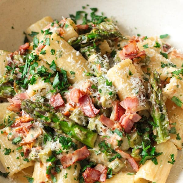 asparagus and bacon pasta