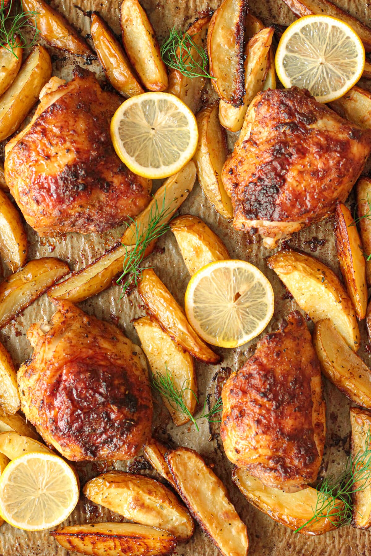 sheet pan lemon chicken thighs
