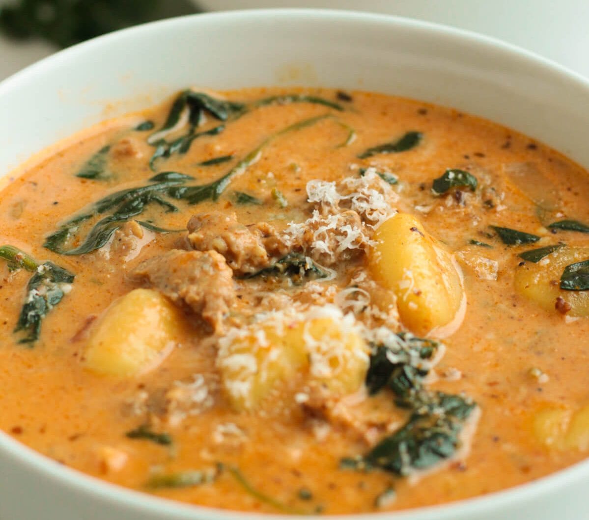 One Pot Italian Sausage Gnocchi Soup