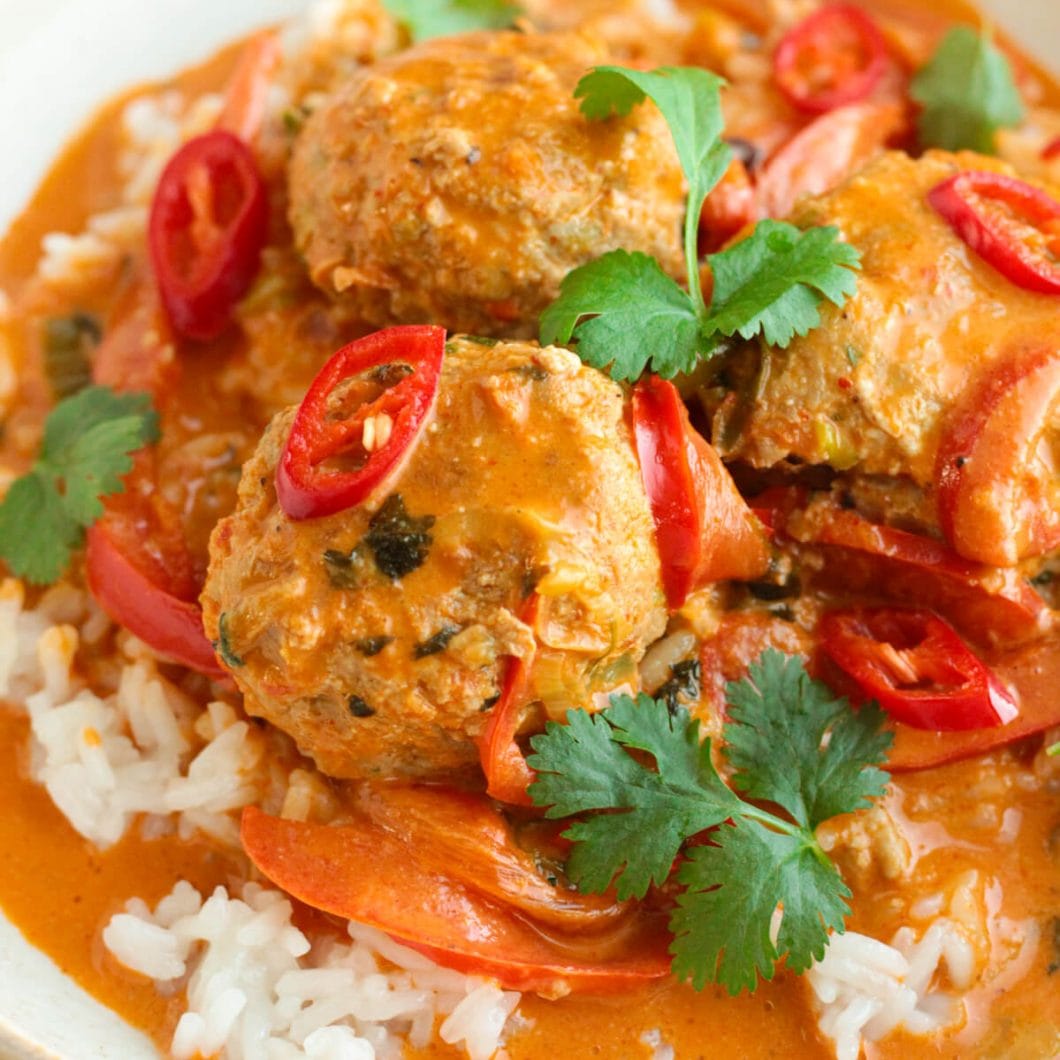 Coconut Thai Chicken Meatballs