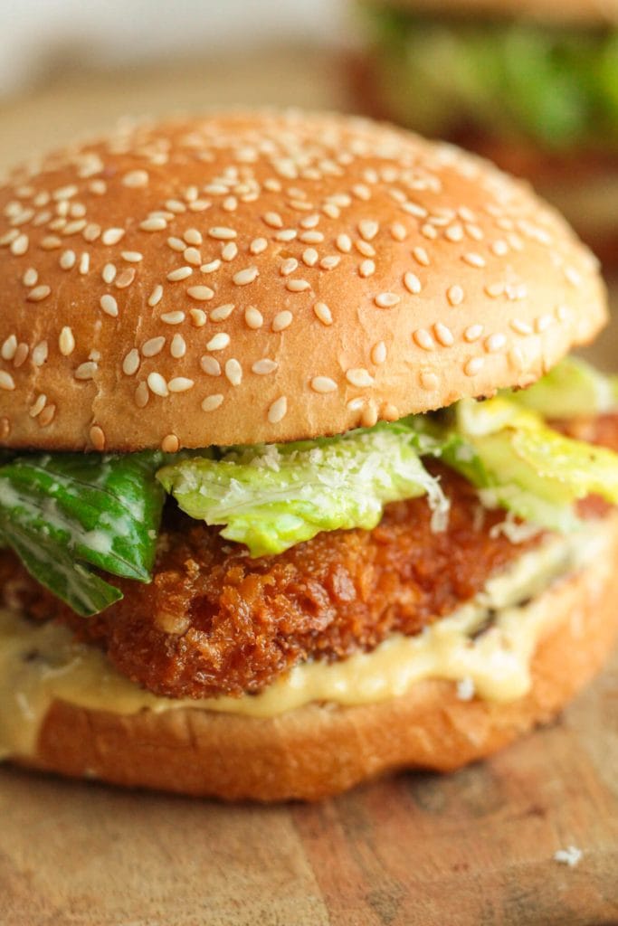 crispy chicken caesar sliders