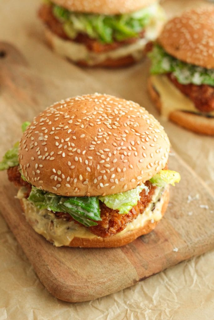 crispy chicken caesar sliders