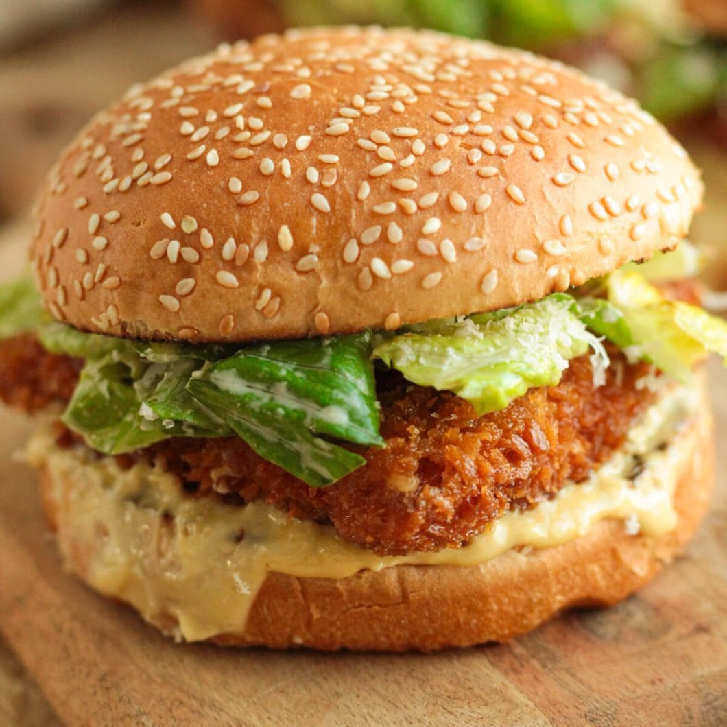 Crispy Chicken Caesar Sliders