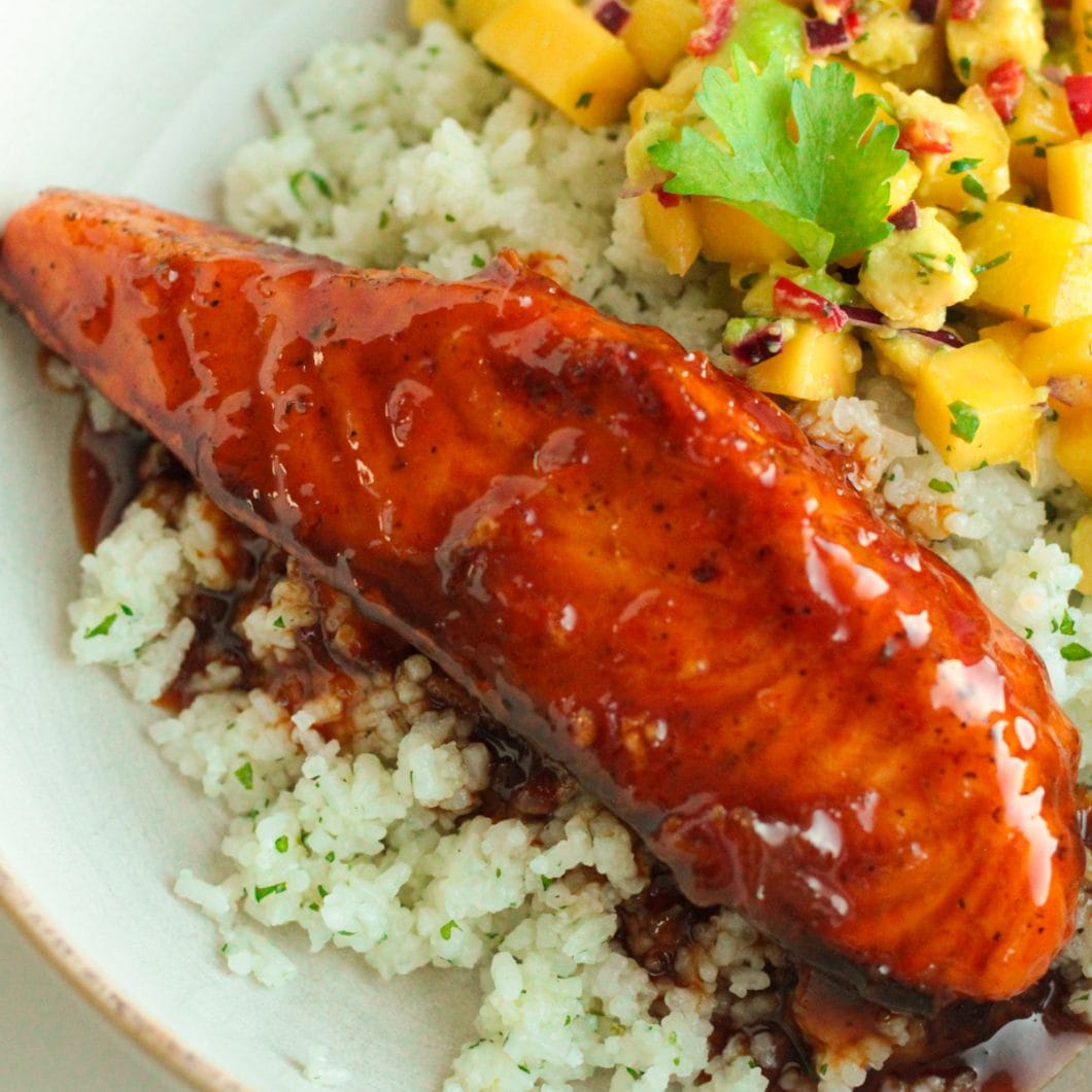 Honey Sriracha Glazed Salmon