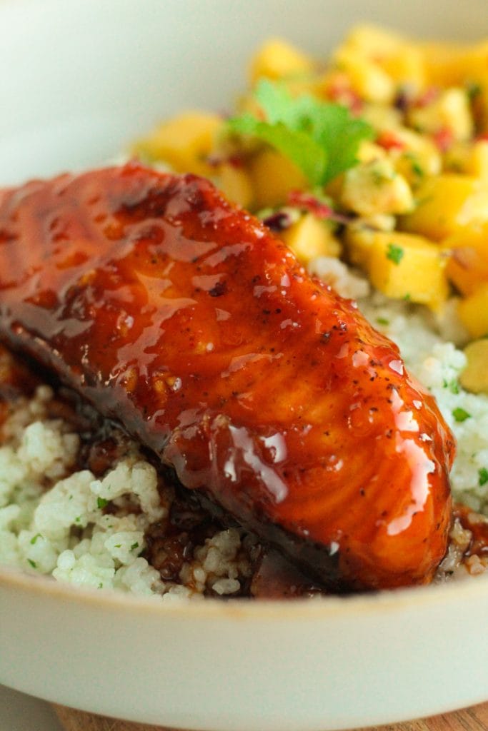 honey sriracha glazed salmon