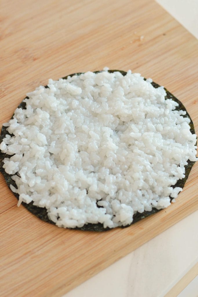 nori with sushi rice