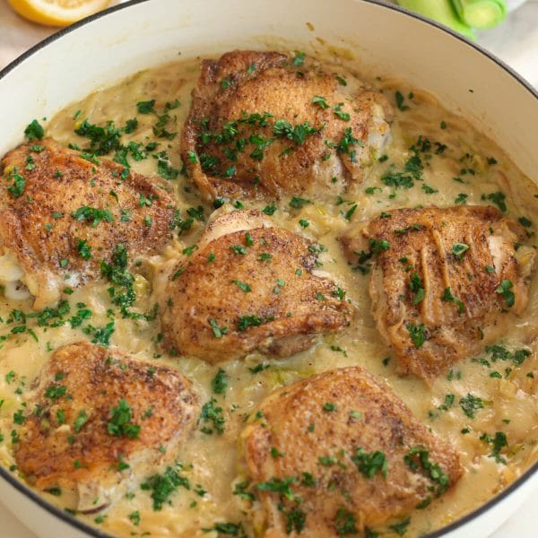 one pot leek chicken orzo