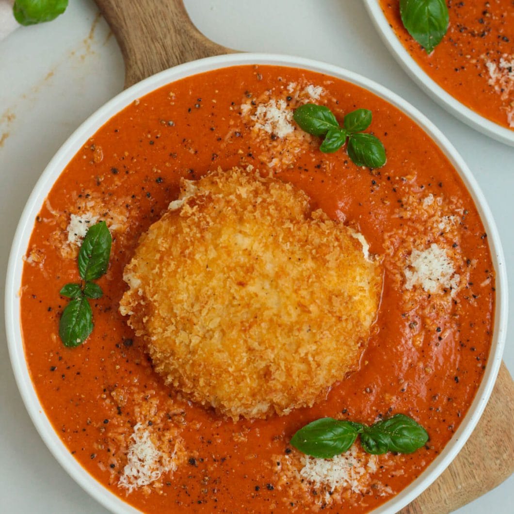 Crispy Fried Burrata with Creamy Tomato Sauce