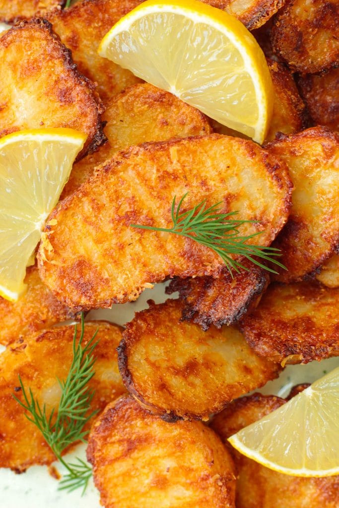 crispy potatoes with lemon and dill